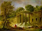 Pavilion with Cascade, 1760 (oil on canvas)