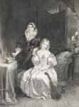 Juliet and her Nurse, from 'Gallery of Historical Portraits', published c.1880 (litho)