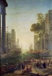 Embarkation of St. Paul at Ostia (oil on canvas)