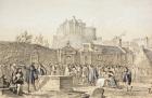 Signing the Covenant in Greyfriars Churchyard, Edinburgh in 1638, from 'The Scots Worthies According to Howie's Second Edition, 1781', by John Howie (1735-93) published 1879 (colour litho)