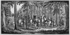 Mr. Hooker and his Congregation Traveling Through the Wilderness (engraving)