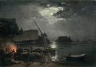 View of Naples in Moonlight, 1829 (oil on canvas)