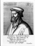 John Wycliffe (c.1330-84) (engraving) (b/w photo)