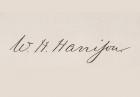 Signature of Henry William Harrison (litho)