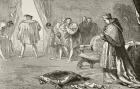 King Henry VIII of England dismisses Cardinal Wolsey in 1529, from 'The National and Domestic History of England' by William Hickman Smith Aubrey (1858-1916) published London, c.1890 (litho)