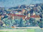 Hardricourt Village and Castle (oil on canvas)