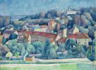 Hardricourt Village and Castle (oil on canvas)