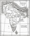 Map of Mauryan India, Asoka's Empire, 260 BC. A geographically extensive Iron Age historical power in ancient India, ruled by the Maurya dynasty. From Hutchinson's History of the Nations, published 1915.