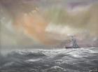 Bismarck signals Prinz Eugen 0959hrs 24/051941, 2007, (Oil on Canvas)