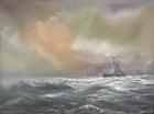 Bismarck signals Prinz Eugen 0959hrs 24/051941, 2007, (Oil on Canvas)