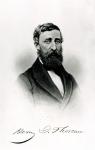 Henry David Thoreau (1817-62) (engraving) (b/w photo)