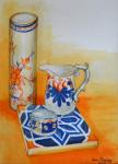 Chinese Bowl and Tile,1999, (watercolour)
