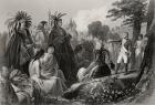 General Burgoyne addressing the Indians. General John Burgoyne, 1723-1792. British General and playwright. From a 19th century print engraved by J C Armytage after H Warren
