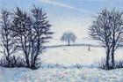 A Winters Walk (oil on canvas)