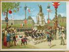 March-Past in the Place de la Republique, 14th July 1880 (litho)