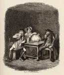 The Jew and Morris Bolter begin to understand each other, from 'The Adventures of Oliver Twist' by Charles Dickens (1812-70) 1838, published by Chapman & Hall, 1901 (engraving)