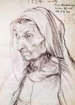 Portrait of the artist's mother, 1514 (charcoal on paper)