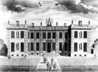 View of Marlborough House in Pall Mall, Westminster, 1741 (engraving) (b/w photo)