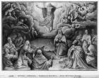 Life of Christ, Ascension, preparatory study of tapestry cartoon for the Church Saint-Merri in Paris, c.1585-90 (pierre noire & wash & white highlights on paper)