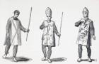 Sambenitos worn by Auto-da-Fe penitents, from 'Military and Religious Life in the Middle Ages' by Paul Lacroix, published London c.1880 (litho)