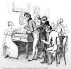 'The entreaties of several', illustration from 'Pride & Prejudice' by Jane Austen, edition published in 1894 (engraving)
