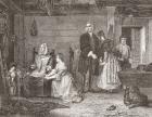 The Vicar of Wakefield reconciling his wife to Olivia, after the painting by Gilbert Stuart Newton. From Histoire des Peintres, École Anglaise, published 1867 (litho)