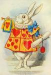 The White Rabbit, illustration from 'Alice in Wonderland' by Lewis Carroll (1832-9) (colour litho)