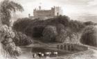 19th century view of Belvoir Castle (pronounced Beaver) Leicestershire, England. From Churton's Portrait and Lanscape Gallery, published 1836.
