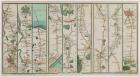 A New Plan of the Road from London to Dover and from Calais to Paris, engraved by Smith and Jones, 1801 (colour engraving)