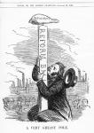 A very greasy pole, 1859 (engraving)