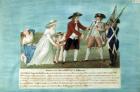 The Arrest of Louis XVI and his family at Varennes, 21 June, 1791 (gouache on paper)