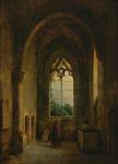 Interior of a Cloister (oil on canvas)