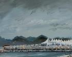 Cannes Film Festival tents 2014, 2914, (acrylic on canvas board)
