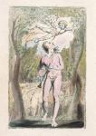 'Innocence', plate 1 from 'Songs of Innocence', 1789 (hand-coloured relief etching with w/c on paper)