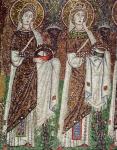 Procession of Virgin Martyrs, 527-99 (mosaic) (detail of 58073)