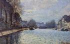View of the Canal Saint-Martin, Paris, 1870 (oil on canvas)