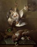 A Cat Attacking Dead Game (oil) (one of a pair, see also 40087)
