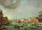 View of the Grand Canal, Venice, looking towards the Rialto (oil on canvas)