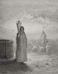 Jacob Keeping Laban's Flock, illustration from Dore's 'The Holy Bible', engraved by Pannemaker, 1866 (engraving)