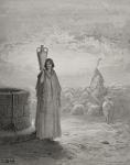 Jacob Keeping Laban's Flock, illustration from Dore's 'The Holy Bible', engraved by Pannemaker, 1866 (engraving)