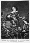 Count Pyotr Semyonovich Prozorovsky with his embassy in England in 1670 (litho)