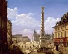 The Fountain in the Place du Chatelet, Paris, 1810 (oil on canvas)