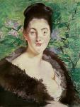 Woman in a fur coat (pastel)