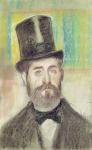 Man in an Opera Hat (pastel on paper)