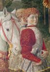Two Liveried Attendants and the head of Lorenzo the Magnificent's Horse, detail from the Journey of the Magi cycle in the chapel, c.1460 (fresco)