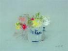 Flowers in a Blue and White Jar