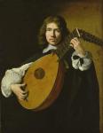 Lute Player (oil on canvas)