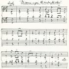 Facsimile of the first bars of "It Came Upon The Midnight Clear" by Sir Arthur Seymour Sullivan. From The Strand Magazine published 1897.