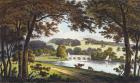 Water at Wentworth, Yorkshire, 1802 (colour litho)