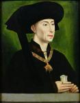 Portrait of Philippe le Bon (1396-1467) Duc de Bourgogne (oil on panel)